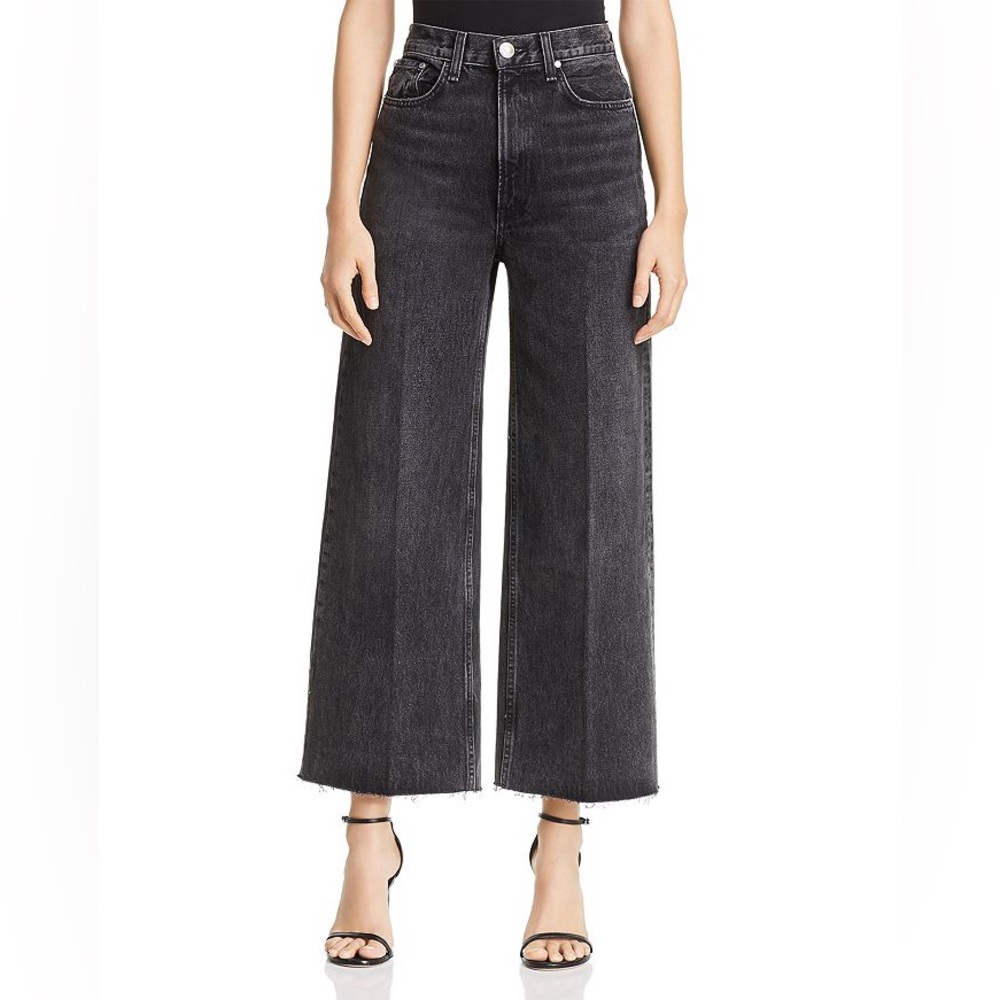 rag & bone Haru wide leg jeans, black, 26